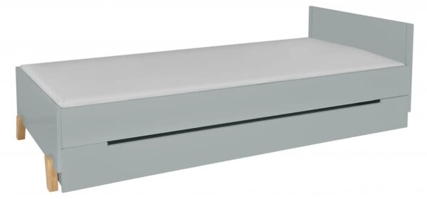 Drewniane Łóżko dla Dzieci 200x90 Białe/Szare Zara