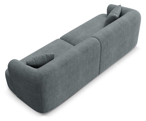 Ciemnoszara sztruksowa sofa 255 cm Campi – Cosmopolitan Design