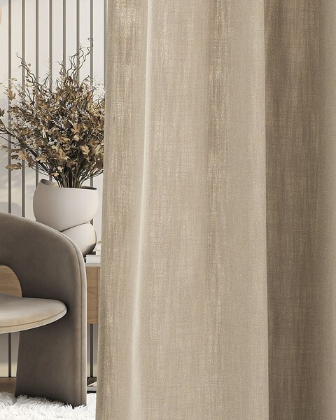 Zasłona gotowa na taśmie marszczącej 140x280cm beige 1 szt