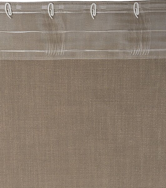 Zasłona gotowa na taśmie marszczącej 140x280cm light brown 1 szt