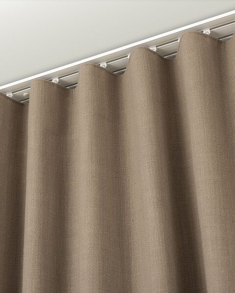 Zasłona gotowa na taśmie marszczącej 140x280cm light brown 1 szt