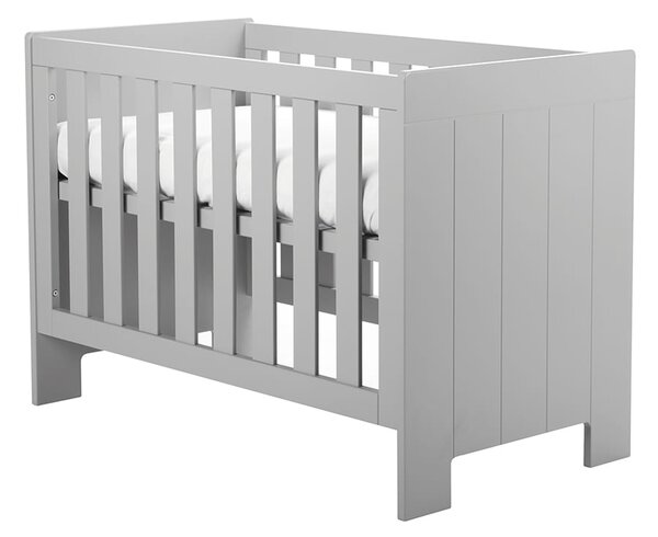 Łóżeczko Niemowlęce Calmo 60x120 cm Szare – Regulowane Łóżko Dziecięce | Pinio