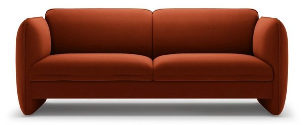 Ceglasta aksamitna sofa 204 cm Georgia – Micadoni