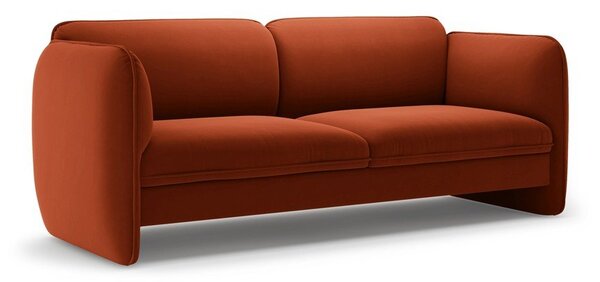 Ceglasta aksamitna sofa 204 cm Georgia – Micadoni