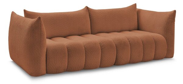 Pomarańczowa sofa z materiału bouclé 286 cm Azra – Bobochic Paris