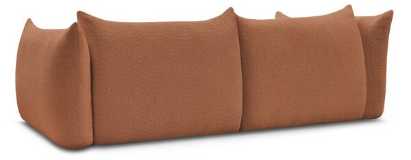 Pomarańczowa sofa z materiału bouclé 286 cm Azra – Bobochic Paris