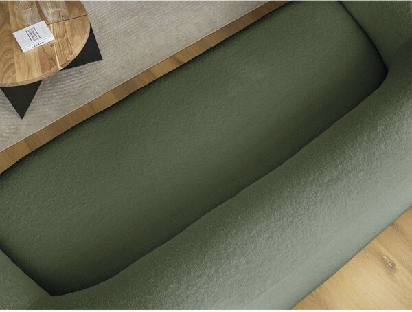 Zielona sofa z materiału bouclé 193 cm Elina – Bobochic Paris