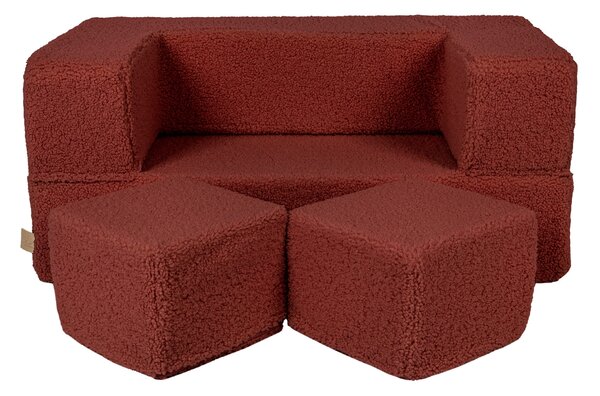 Modułowa sofa do pokoju dziecka Bearly Cube Brązowa