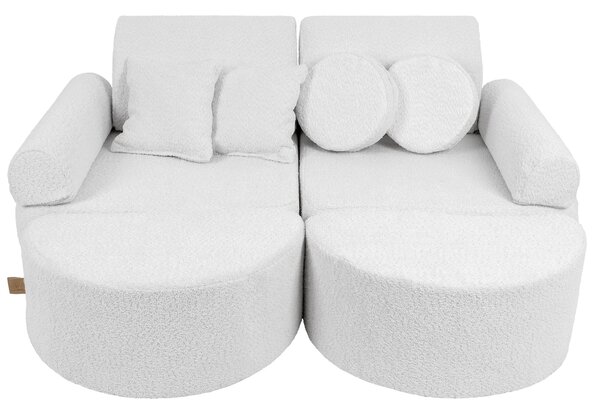 Sofa modułowa do pokoju dziecka Pocket Max Boucle Biała