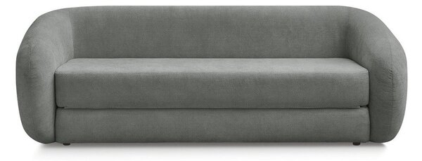 Ciemnoszara rozkładana sofa z tkaniny szenilowej 228 cm Neyo – Bobochic Paris