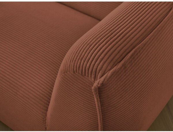 Pomarańczowa sztruksowa sofa 242 cm Giorgia – Bobochic Paris