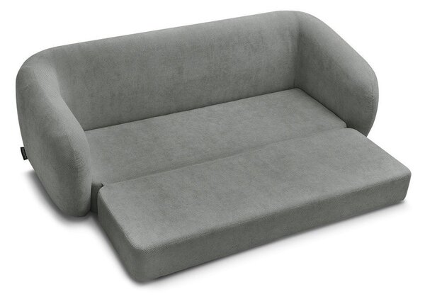 Ciemnoszara rozkładana sofa z tkaniny szenilowej 228 cm Neyo – Bobochic Paris