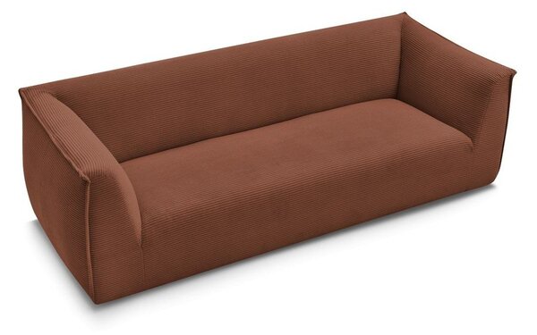 Pomarańczowa sztruksowa sofa 242 cm Giorgia – Bobochic Paris