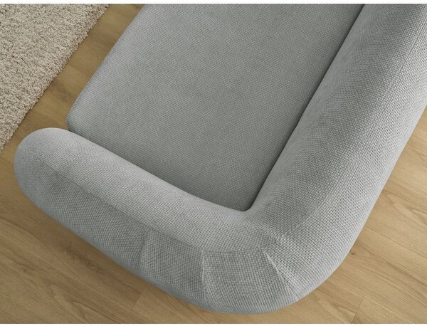 Ciemnoszara rozkładana sofa z tkaniny szenilowej 228 cm Neyo – Bobochic Paris