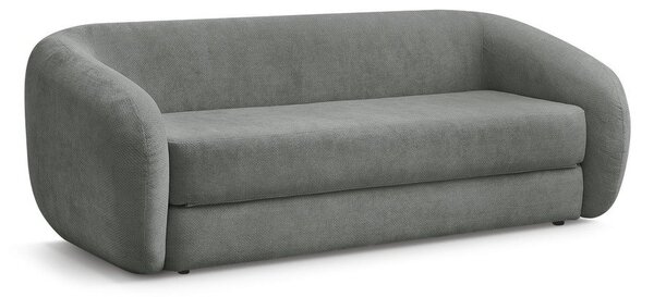 Ciemnoszara rozkładana sofa z tkaniny szenilowej 228 cm Neyo – Bobochic Paris