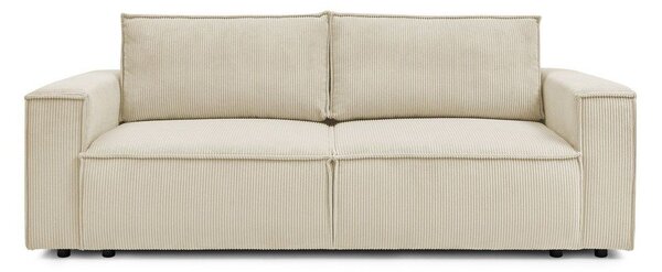 Beżowa sztruksowa rozkładana sofa 245 cm Nihad – Bobochic Paris