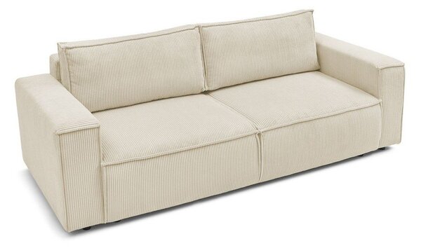 Beżowa sztruksowa rozkładana sofa 245 cm Nihad – Bobochic Paris