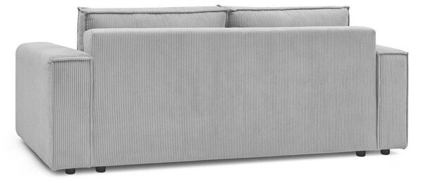 Jasnoszara sztruksowa rozkładana sofa 245 cm Nihad – Bobochic Paris