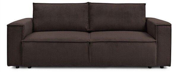 Szarobrązowa sztruksowa rozkładana sofa 245 cm Nihad – Bobochic Paris