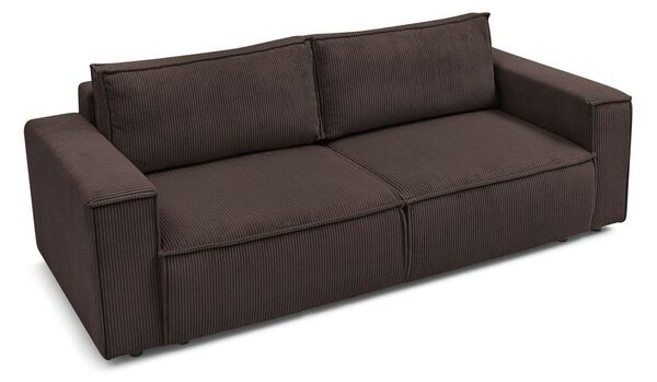 Szarobrązowa sztruksowa rozkładana sofa 245 cm Nihad – Bobochic Paris