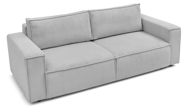 Jasnoszara sztruksowa rozkładana sofa 245 cm Nihad – Bobochic Paris