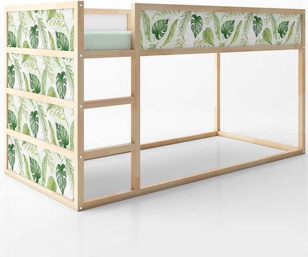 Naklejka na łóżko Ikea Kura Liście