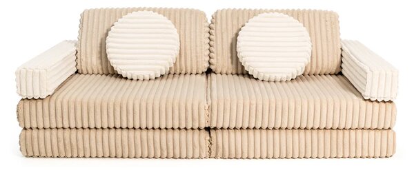 Modułowa sofa do pokoju dziecka plac zabaw Pure CORDUROY WAFFLE BROWN SUGAR