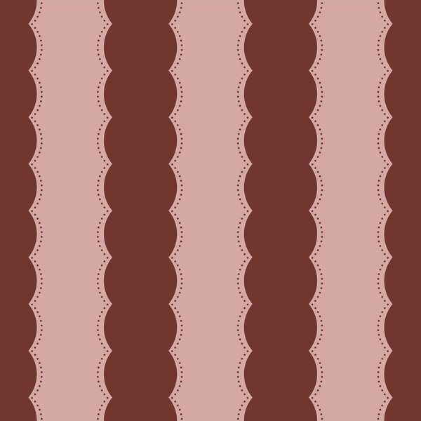 Tapeta dla dzieci do pokoju dziecka w paski fale burgundy Dekorillo