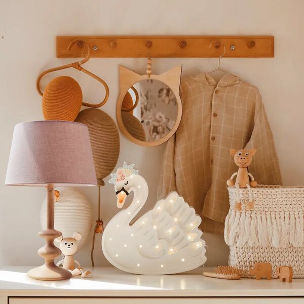 Lampa stojąca do pokoju dziecka Pudrowa Lniana Vibe