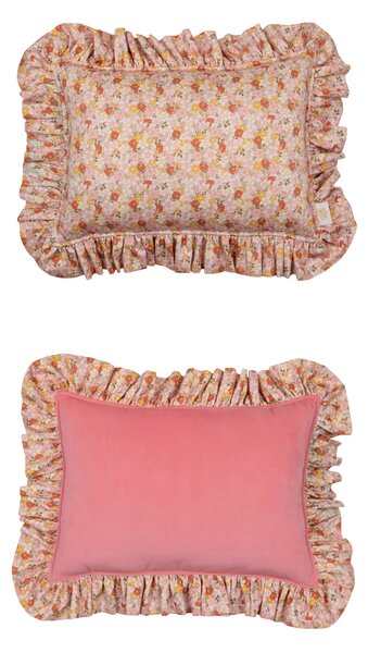Dekoracyjna poduszka z falbanką „Wiosenny ogród”