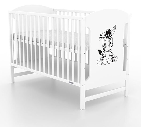 Łóżeczko dla dzieci New Baby MIA Zebra białe