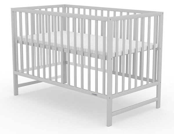 Łóżeczko dla dzieci New Baby BASIC szare
