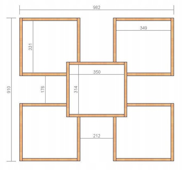 Czarna Minimalistyczna Półka Ścienna W2-L12