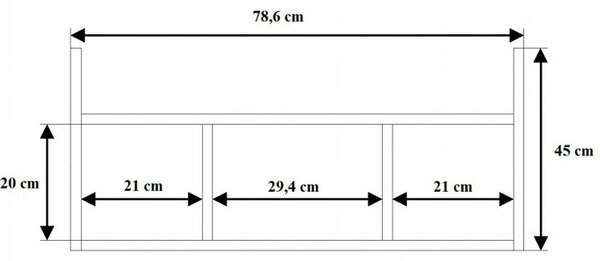 Czarna Minimalistyczna Półka Wisząca F6-L22