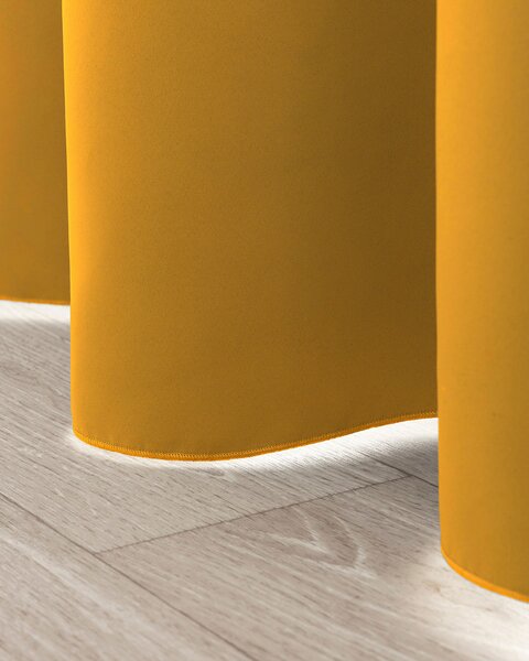 Zasłona zaciemniająca na taśmie marszczącej miodowy żółty 140 x 280 cm 1 szt