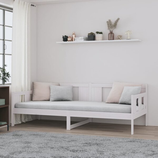 Łóżko rozsuwane, białe, lite drewno sosnowe, 80x200 cm