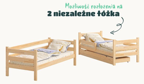 Drewniane łóżko MATTEO LUX