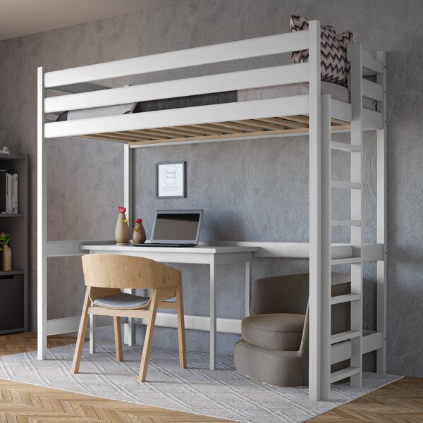 Łóżko Antresola 1 Osobowa SkyBed Plus - Białe
