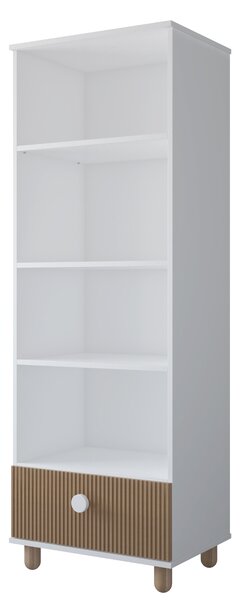 Regał biblioteczka LOFT z szufladą Biały