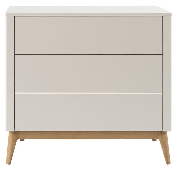 Komoda PINIO Seth – 3 szuflady push-to-open – kolor szampański