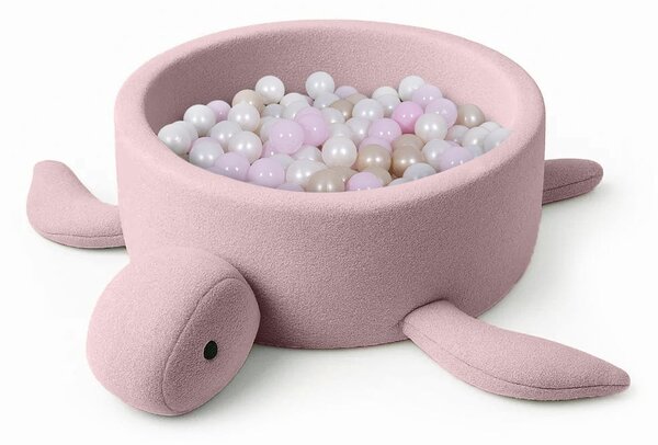 Basen z Kulkami dla Dziecka - Żółw | Raspberry Glaze Pink | Boucle