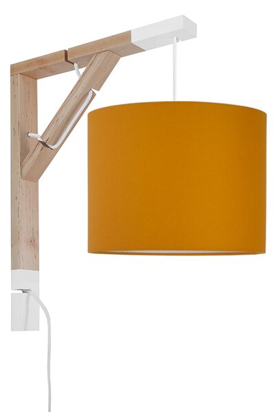 Lampa ścienna - kinkiet - SIMPLE MUSZTARDOWA