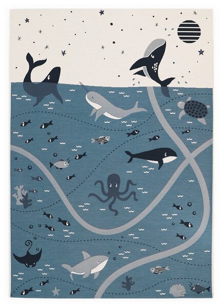 Dywan dziecięcy kolorowy Playrug Little Deep Blue 123x180 cm