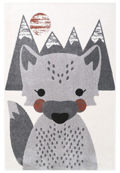 Dywan dziecięcy szary Lisek Mr Fox 120x170 cm