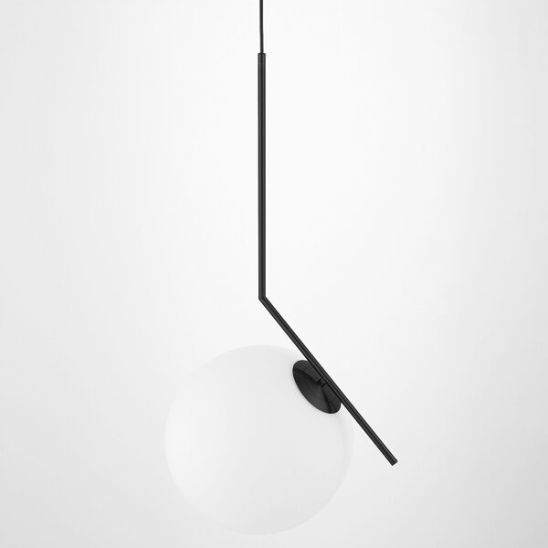 LAMPA WISZĄCA NOWOCZESNA CZARNA BIAŁA KULA SORENTO 30