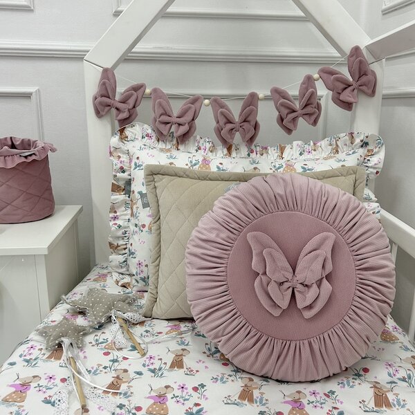Girlanda Motylki Velvet Delikatny Róż