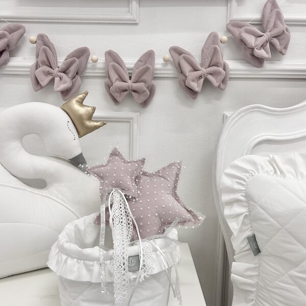 Girlanda Motylki Velvet Pastelowy Róż