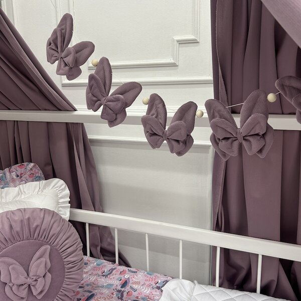 Girlanda Motylki Velvet Jagodowe