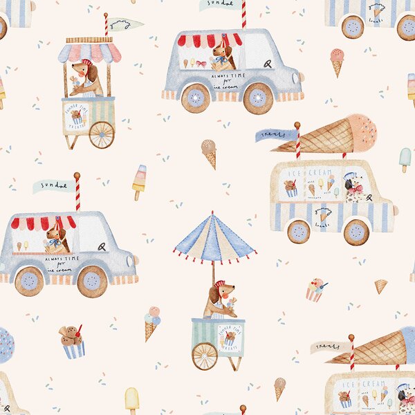 Tapeta do pokoju dziecka Shake The Colors - "ICE CREAMS"