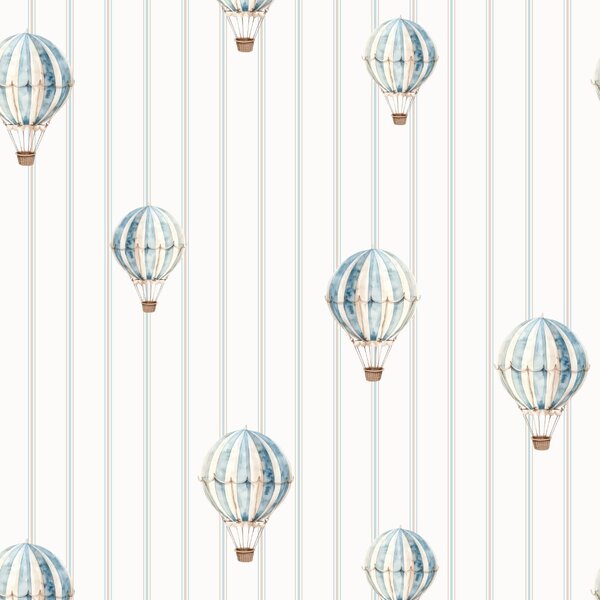 Tapeta do pokoju dziecięcego Balony Niebieskie